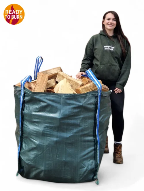 Kiln dried bulk bag of softwood logs from Shropshire Firewood