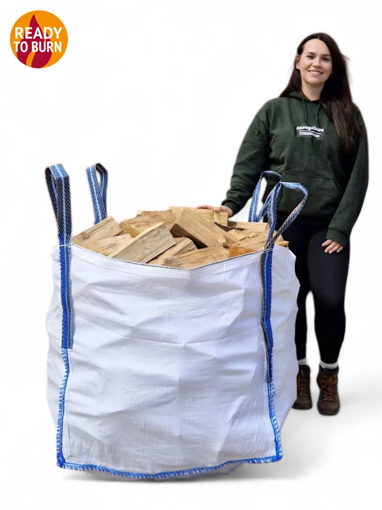Kiln-dried hardwood logs