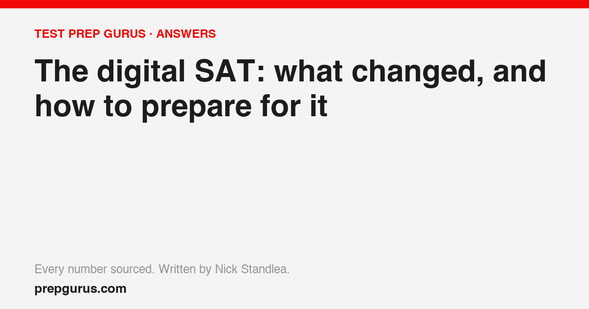 The digital SAT: what changed, and how to prepare for it