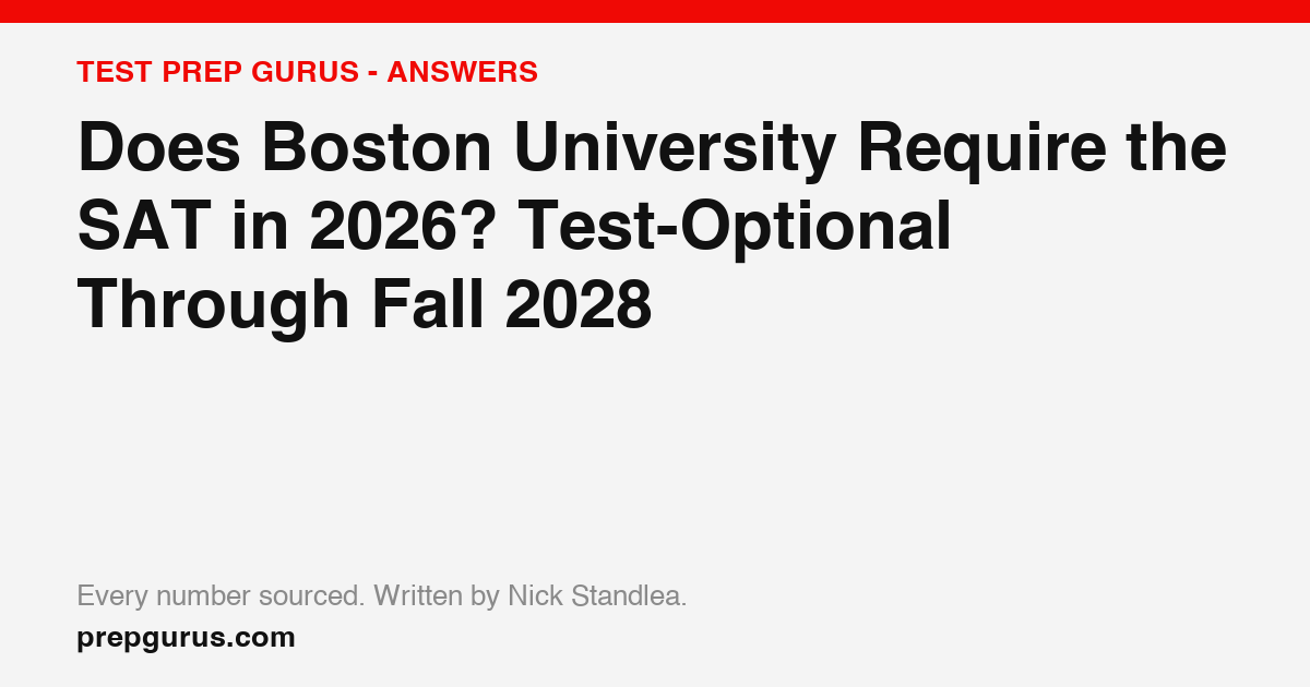 Does Boston University Require the SAT in 2026? Test-Optional Through Fall 2028