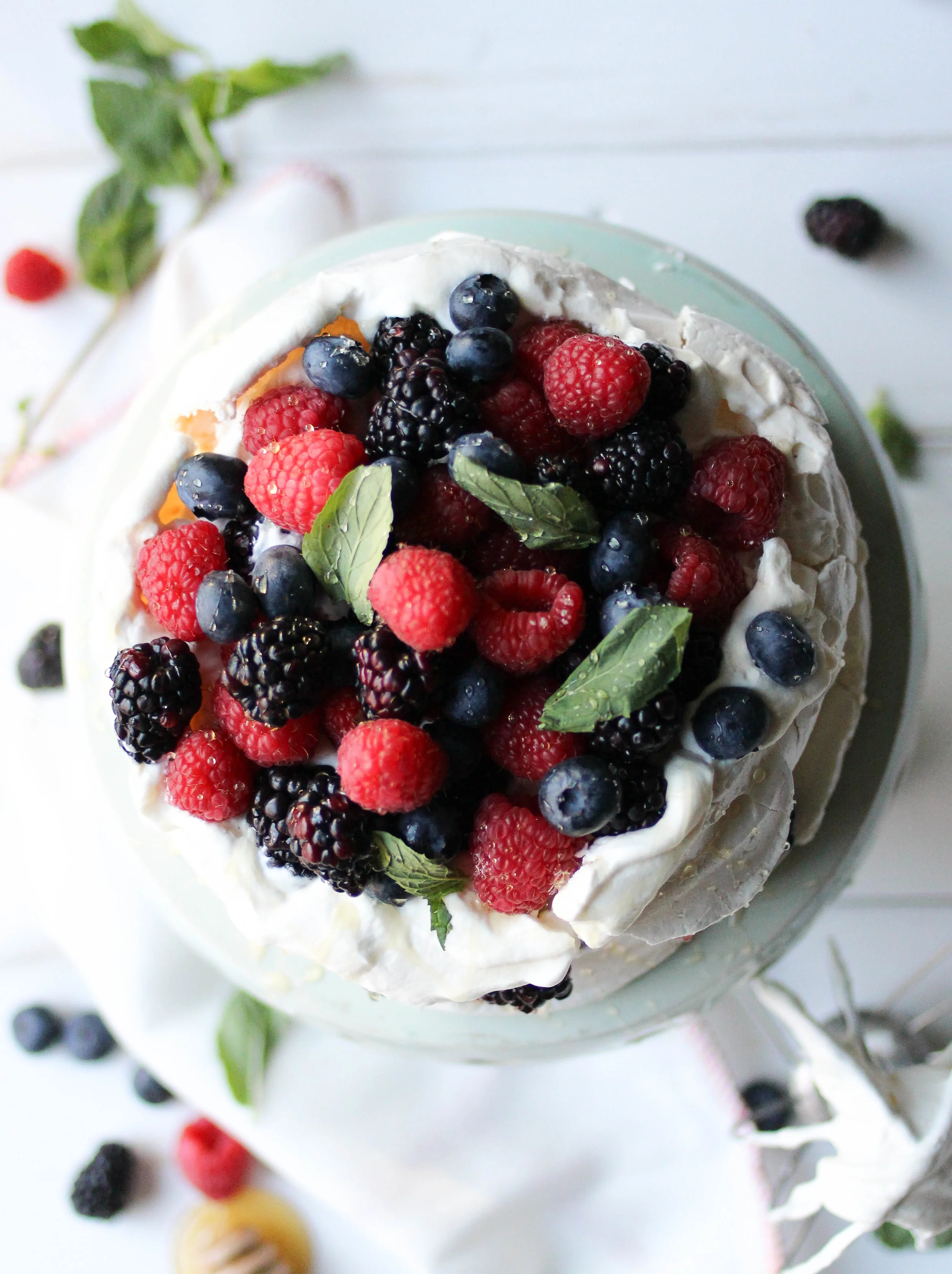Pavlova with Fresh Berries