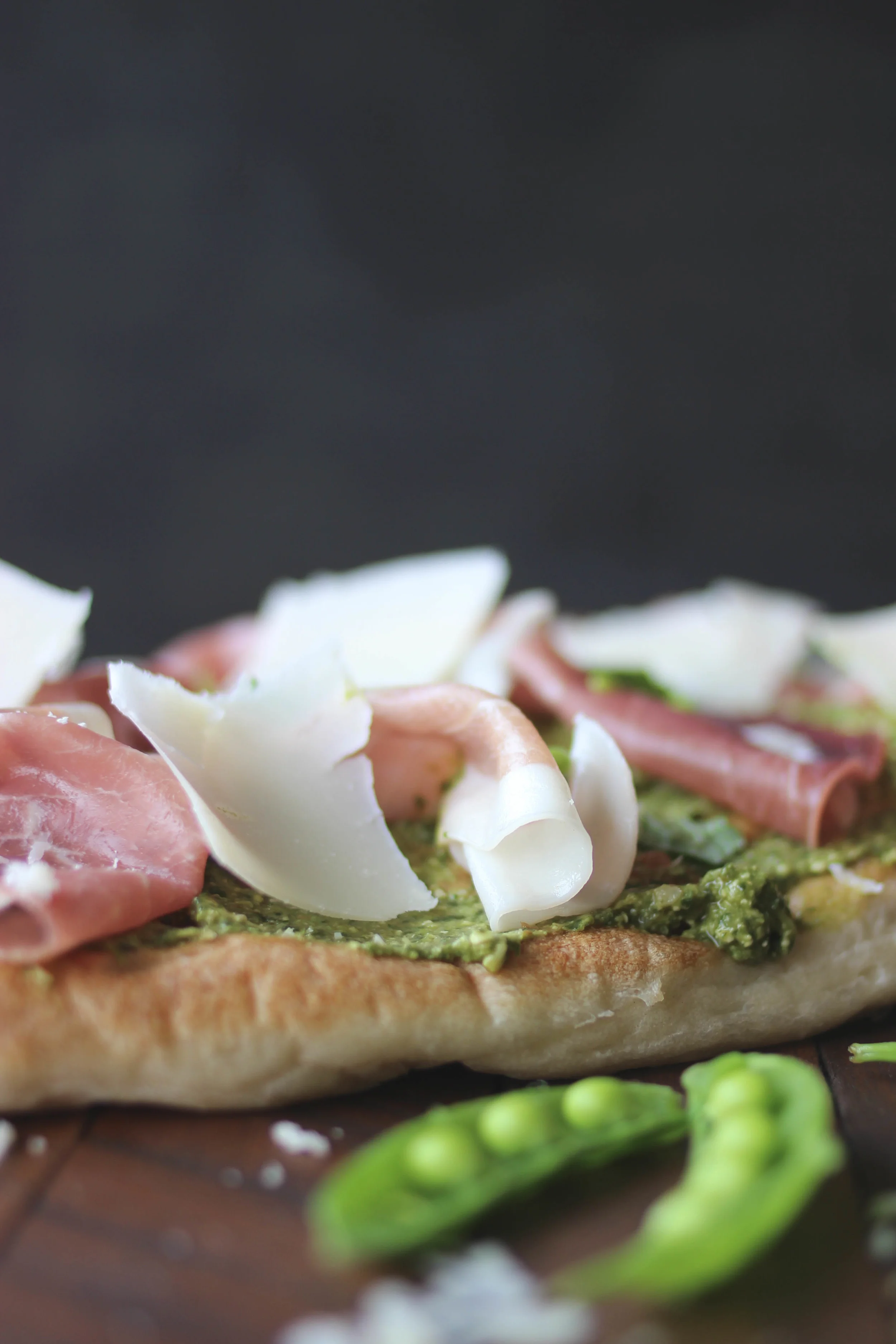 Pea Pesto + Prosciutto Flatbread