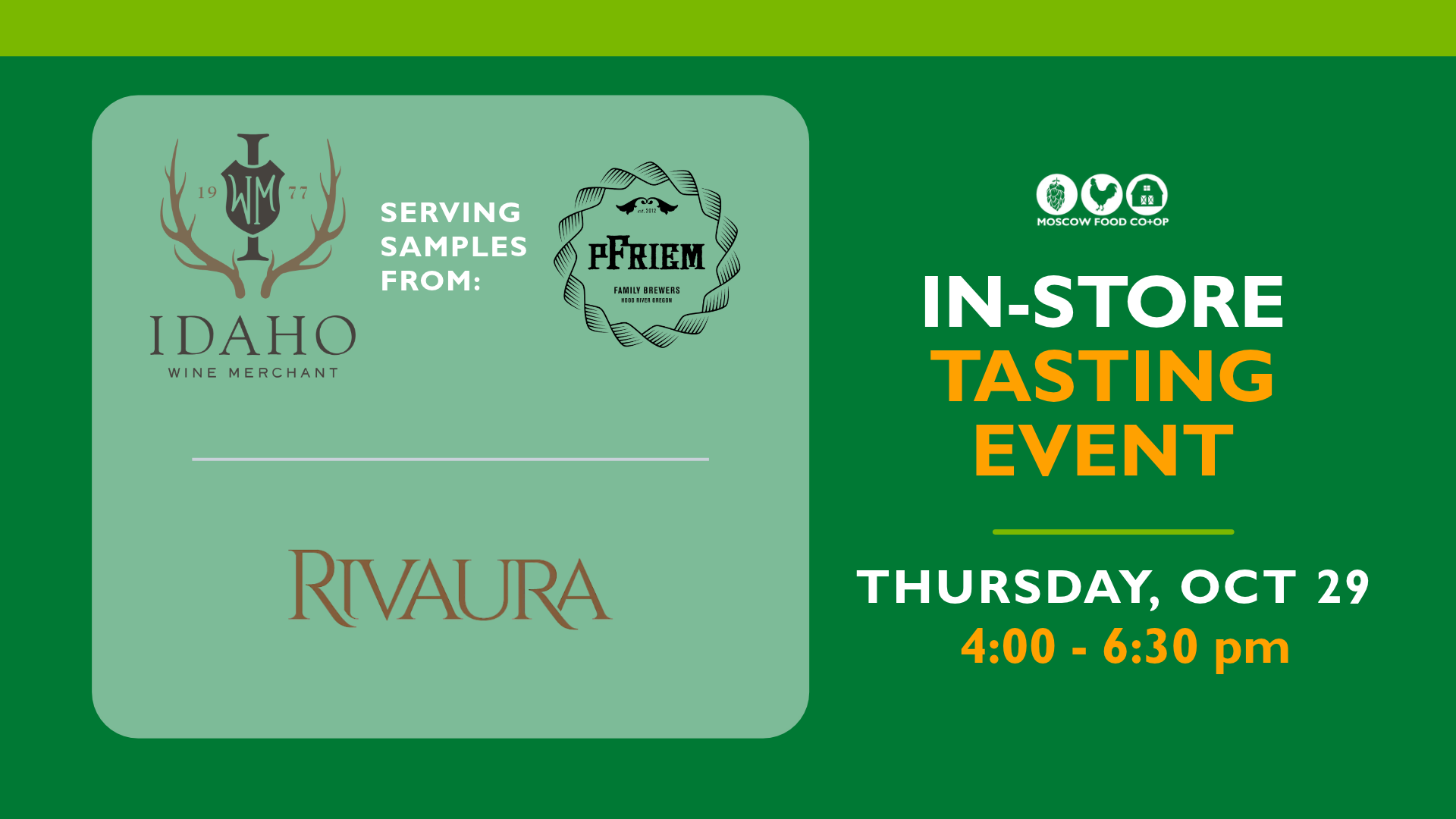 In-Store Tasting: Rivaura and pFriem Family Brewers (via Idaho Wine Merchant)