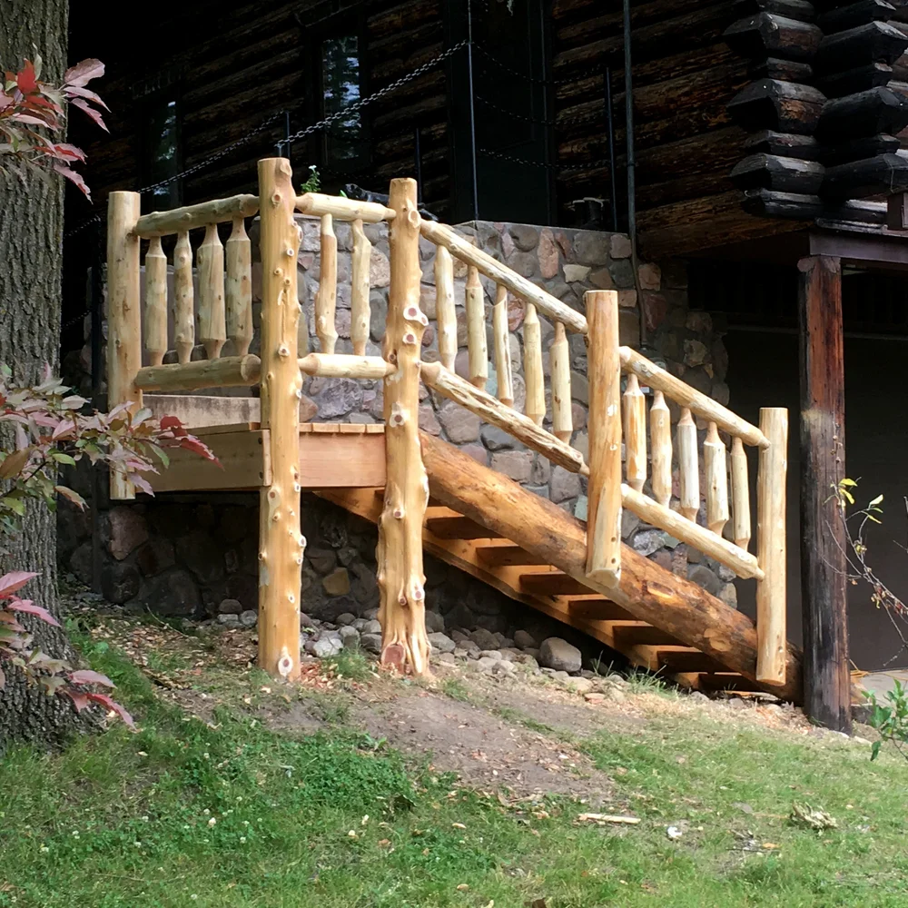 Wood Log Rails Outdoor Log Furniture Near You: Transform Spaces with Cedar Wood ...