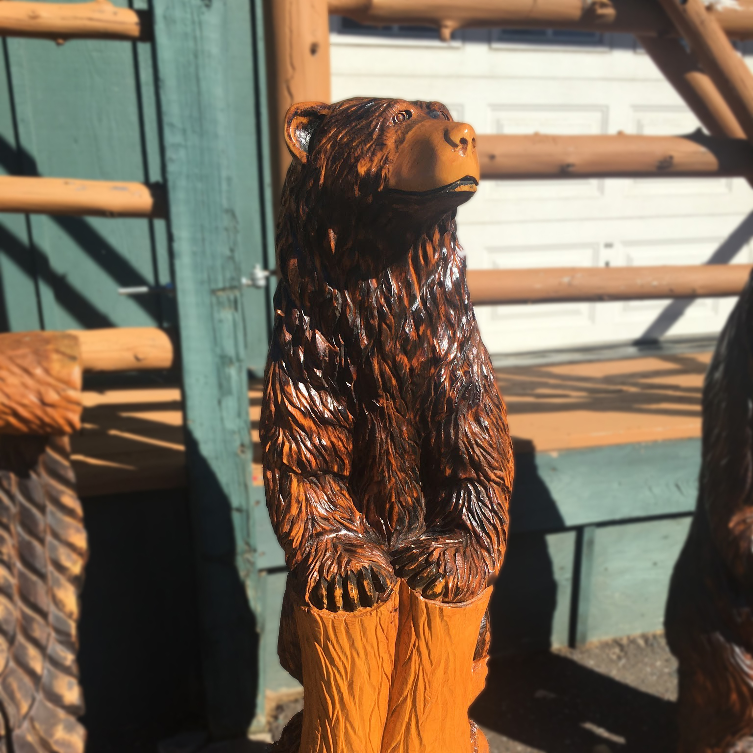 Carved Wooden Bears 