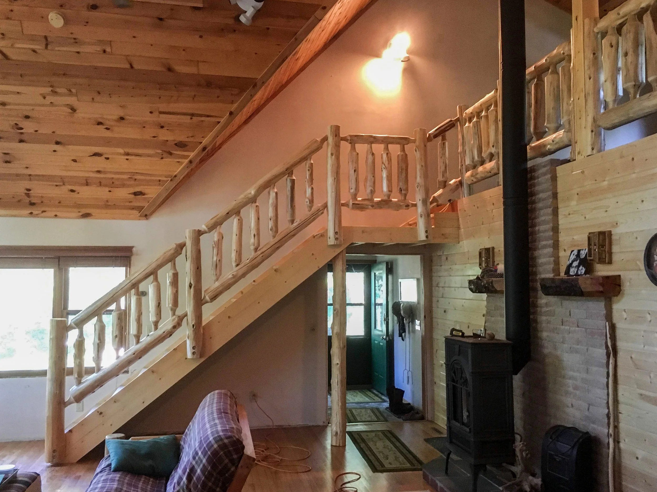 Soderlund S Wood Mill Cedar Log Railing Custom Built For Your