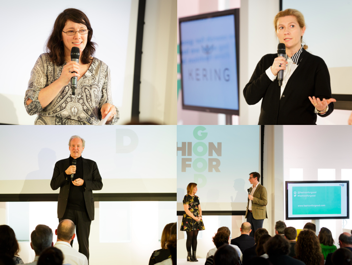 Leslie Johnson, Executive Director C&amp;A Foundation | William McDonough, Founder Cradle 2 Cradle design philosophy | Marie Claire Daveu-Kering, CSO Kerin | Andrew Shannon, Partner Circularity Capital