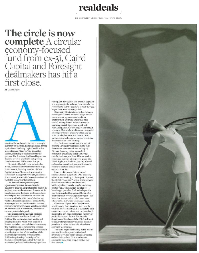 Circularity Capital Profiled in Real Deals