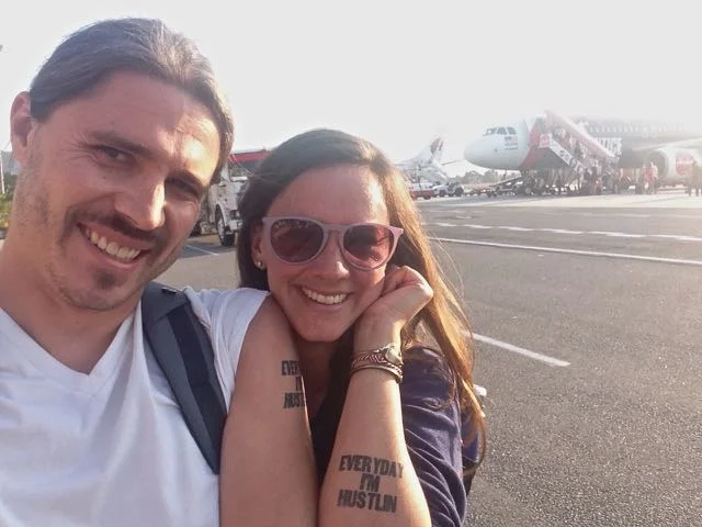  Awesome tats, courtesy of Mia and James, got us through our hustlin' that day.