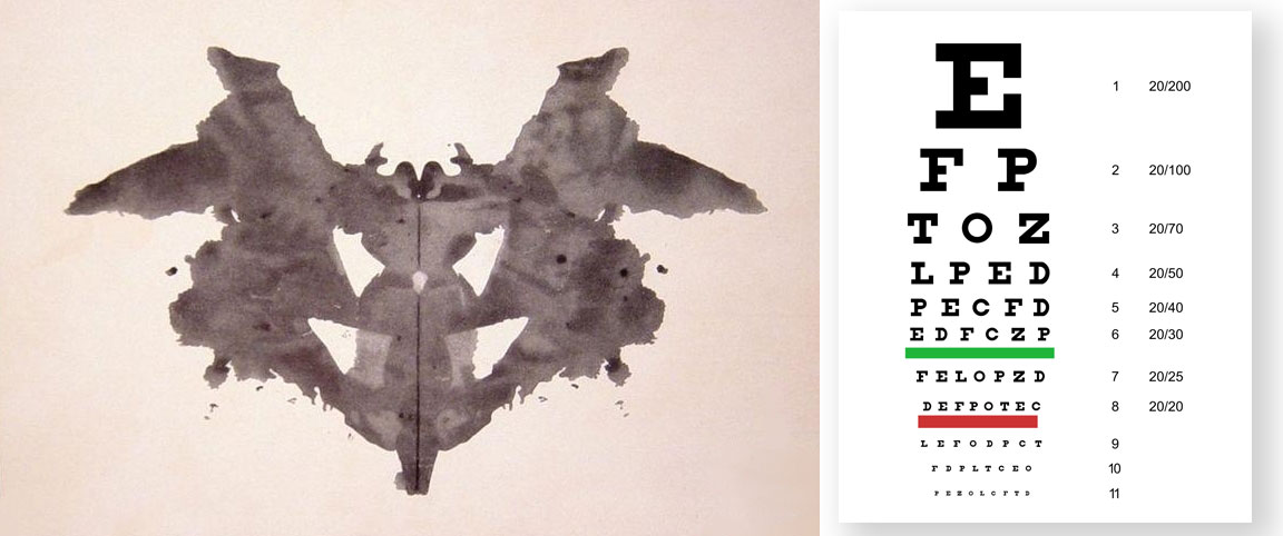 #1 Rorschach card with Snellen chart http://artinterviewsny.com/view-inside-jonathan-quinn/