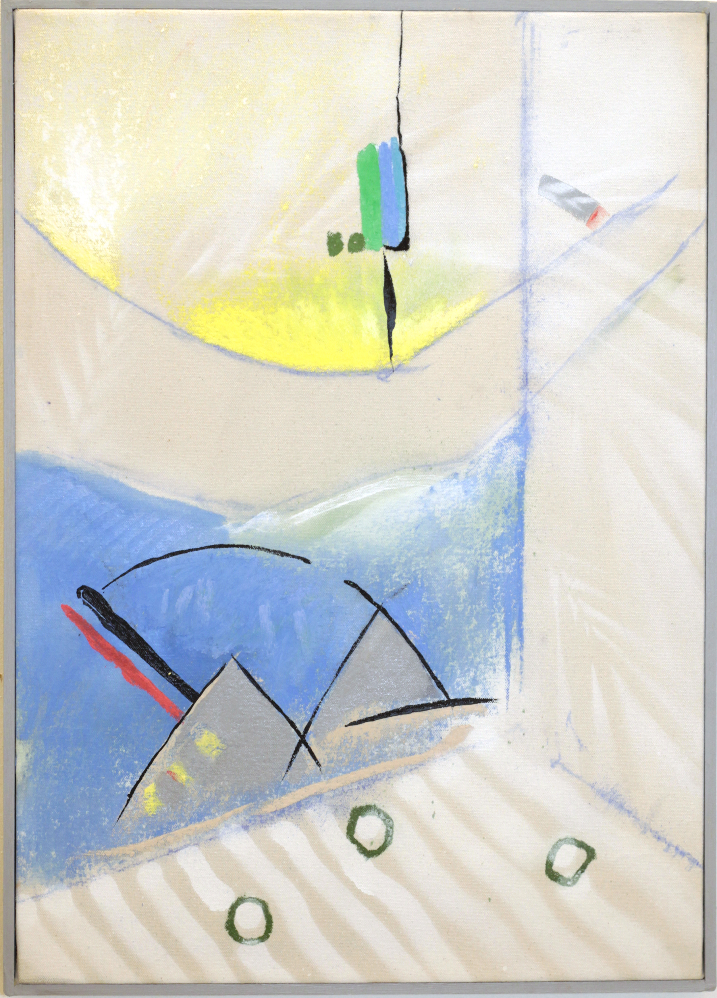 We Watch the Light Change 18"x24" - Pastel, spray paint, and arylic on canvas
