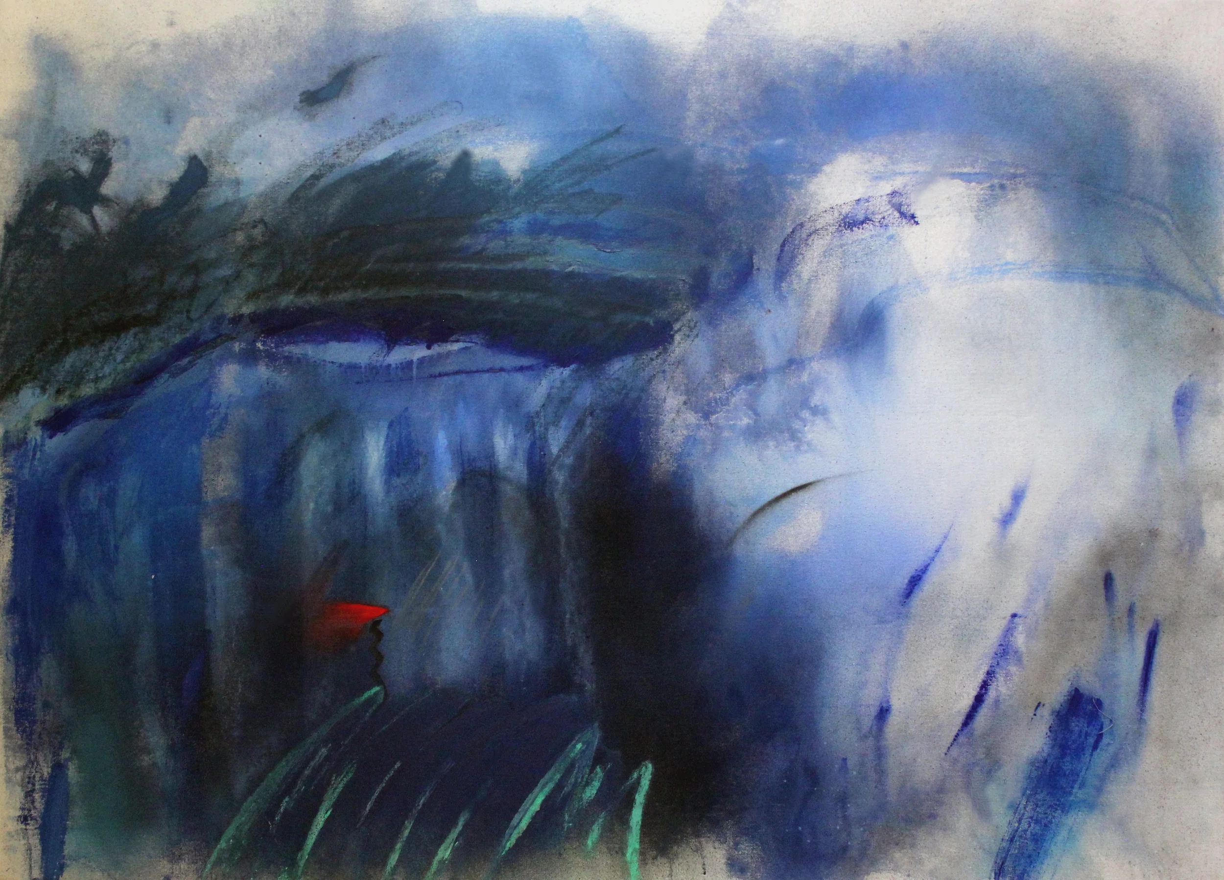 Storm on the Green 34"x48" acrylic on canvas