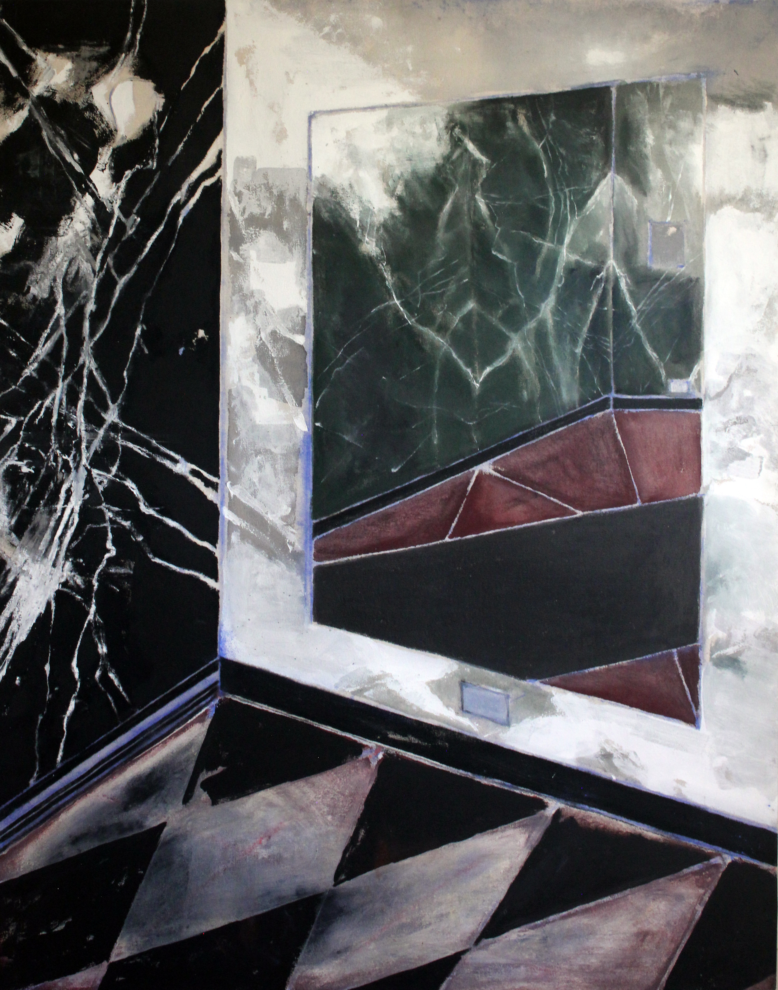   Mirror in Vein   59"x46" Acrylic on canvas 