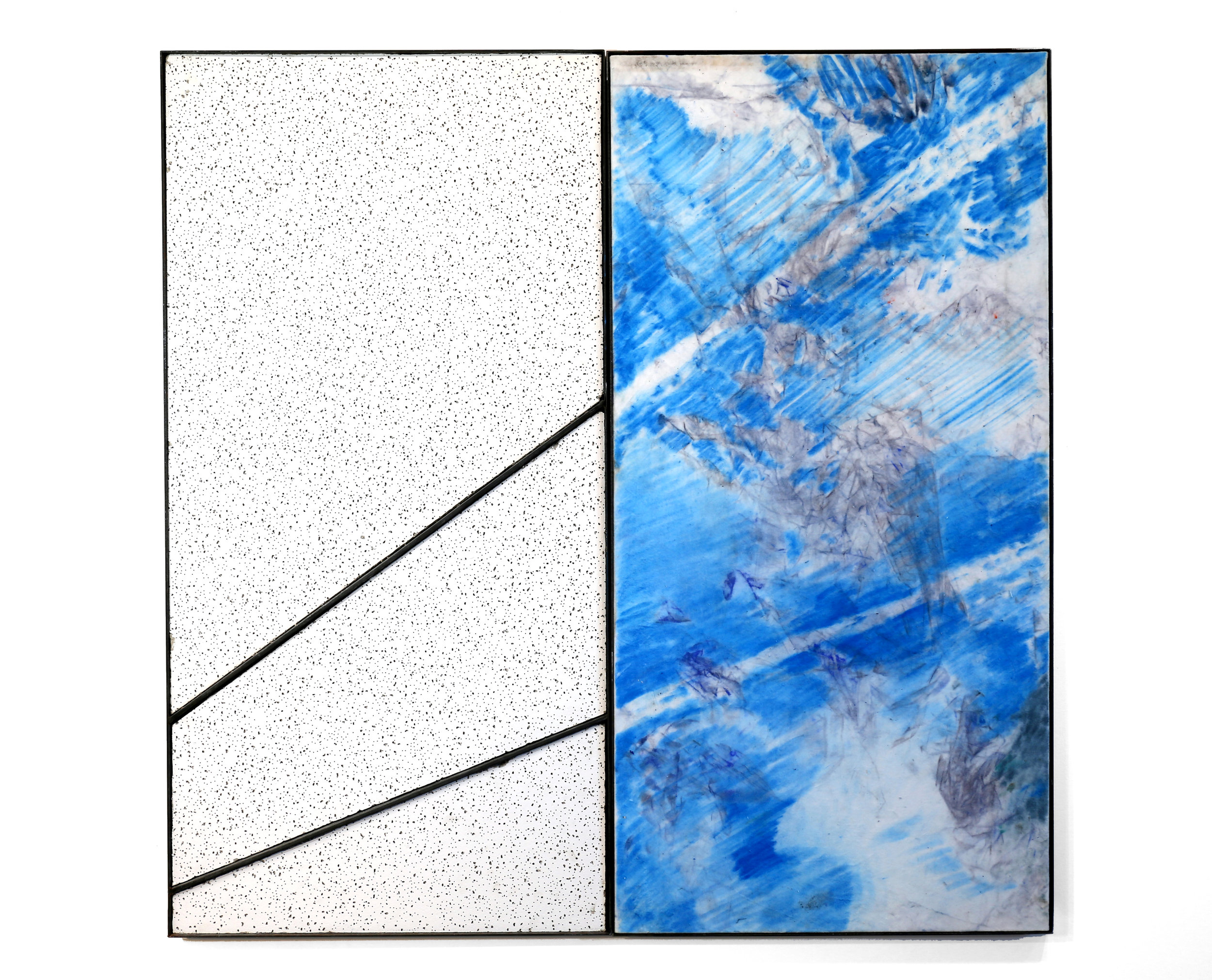 Air Quotes Drop Ceiling Tile, Steel, Velvet, Pastel 4'x4'