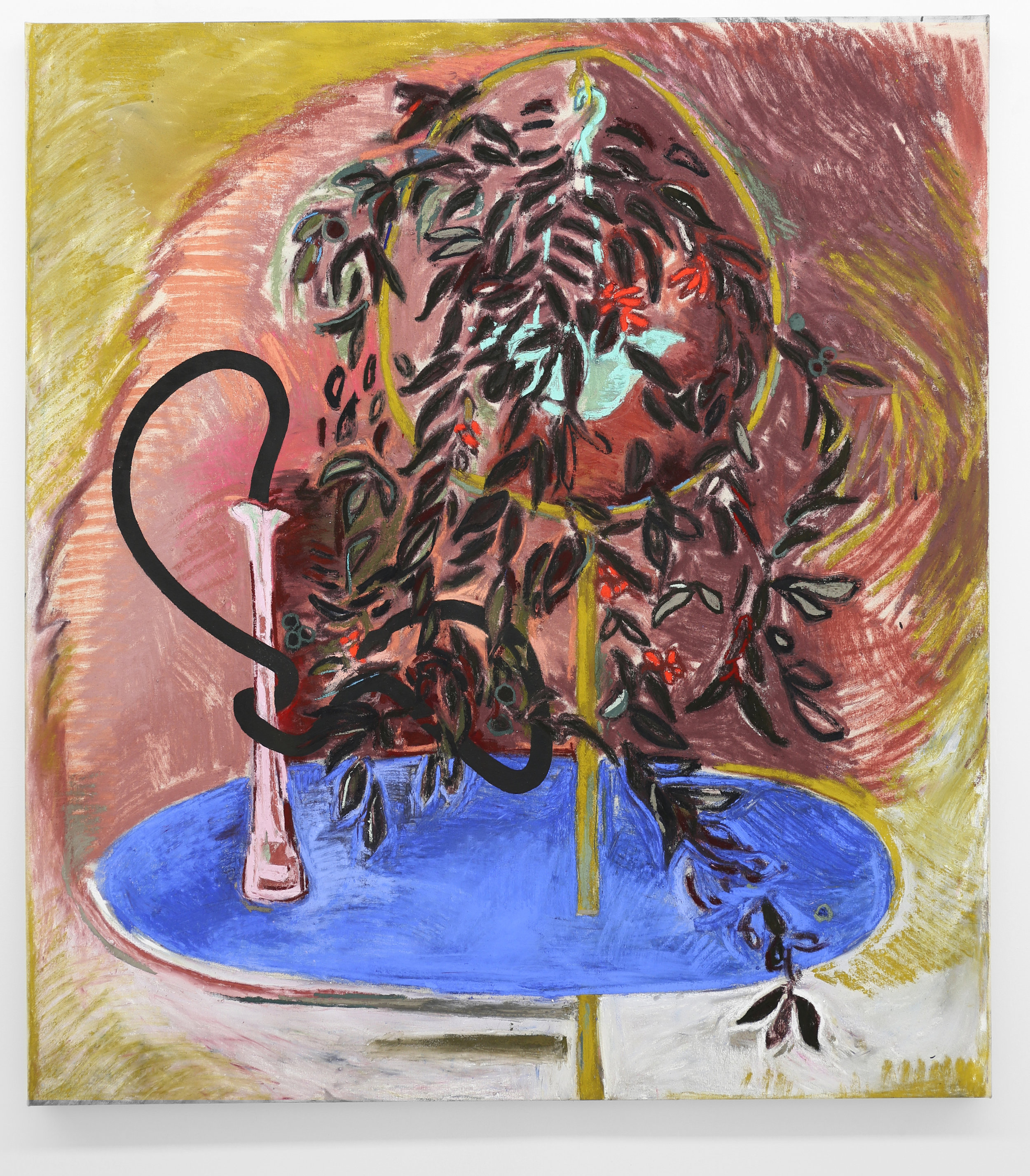 The Serpent and the Wandering Jew, 47"x53" pastel on canvas