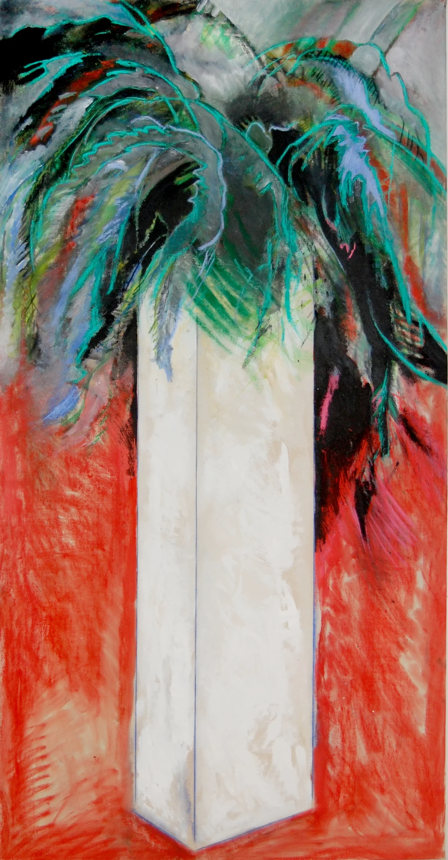 Gallery Fern, 4'x8', pastel on canvas