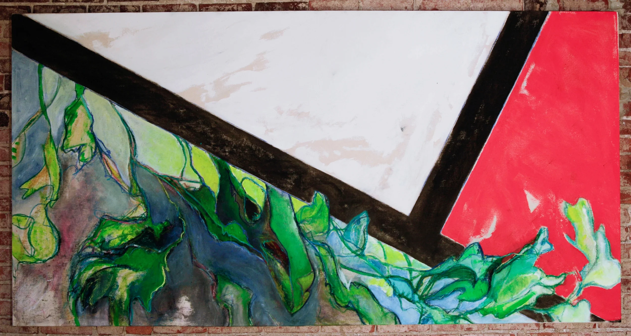 Second Story Growth, 4'x8', pastel on canvas