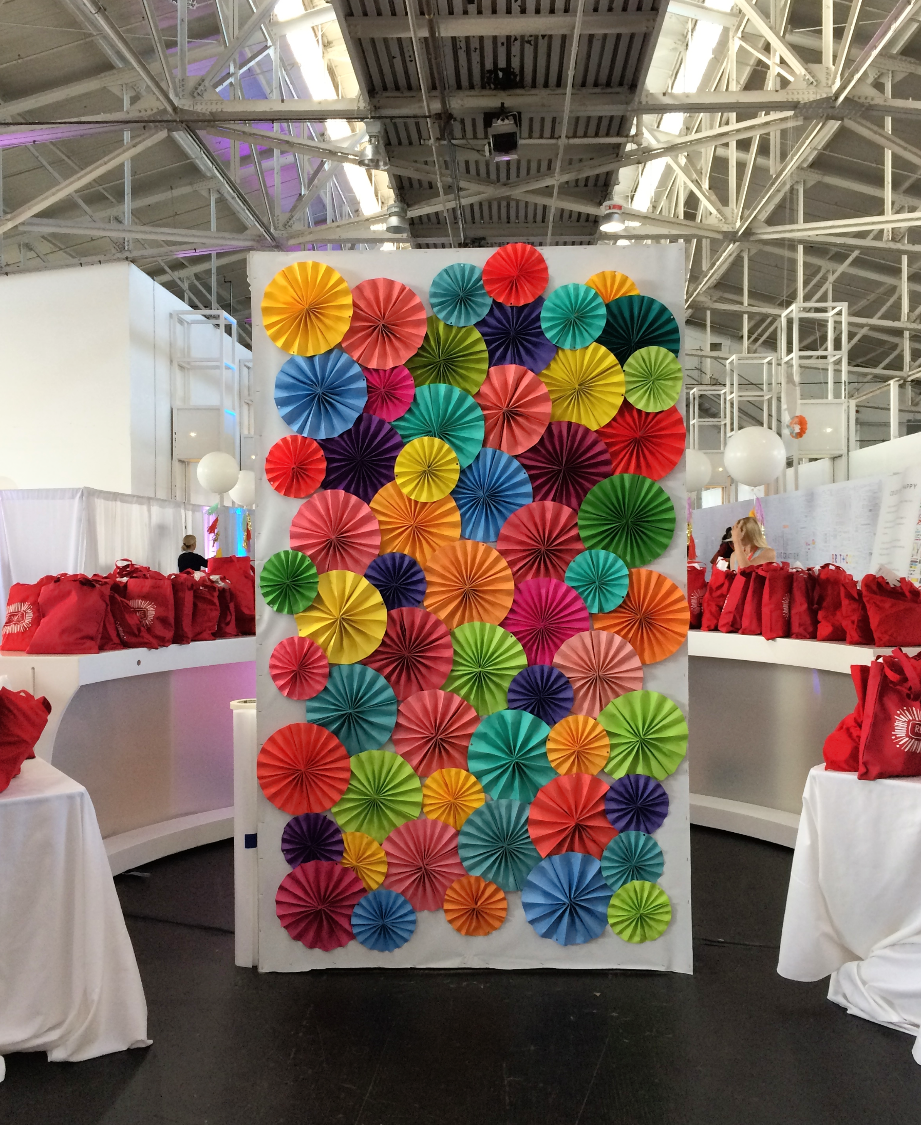 Multi-colored photo backdrop FTW! 