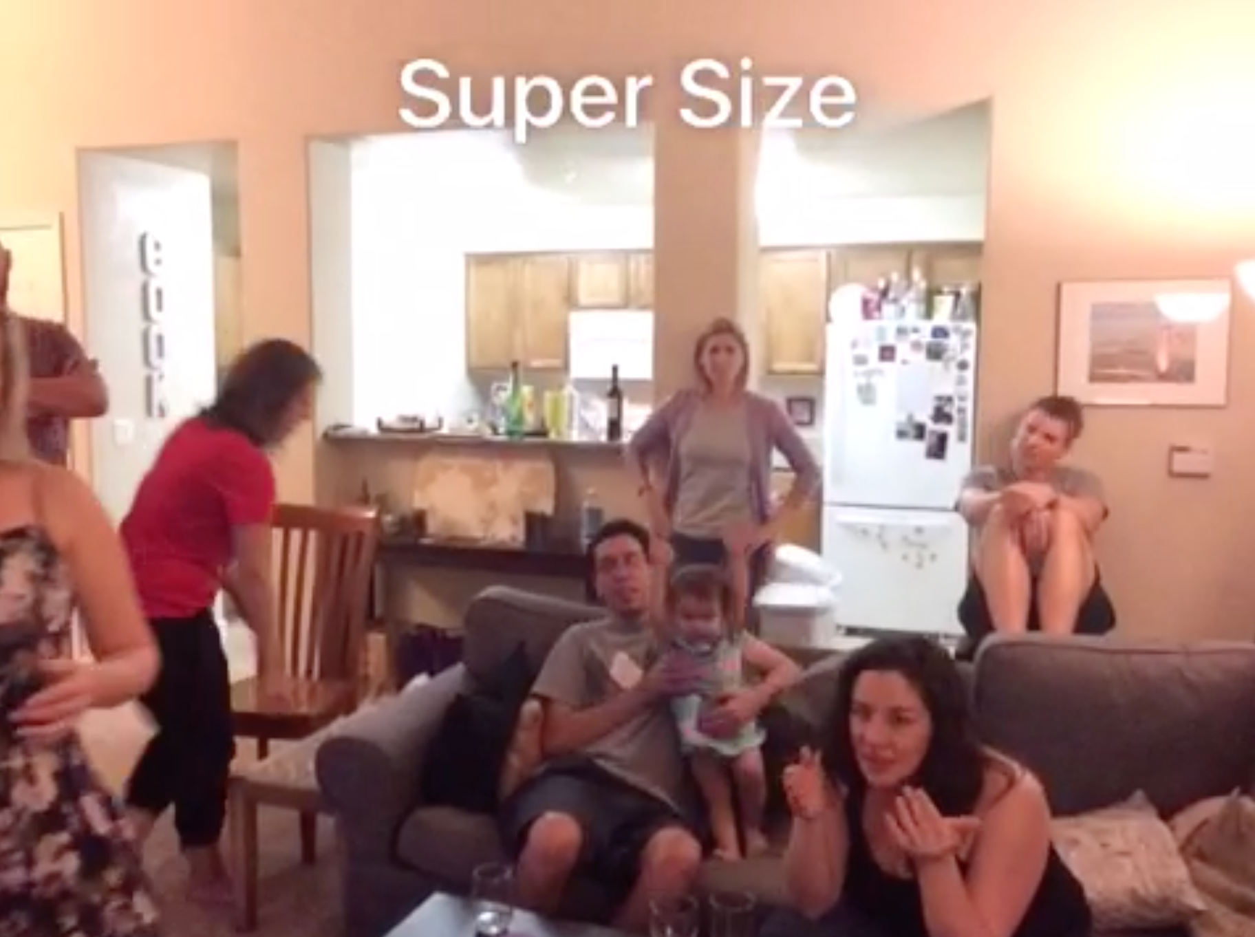 Lili is definitely acting out "super size". Well played, baby girl. 