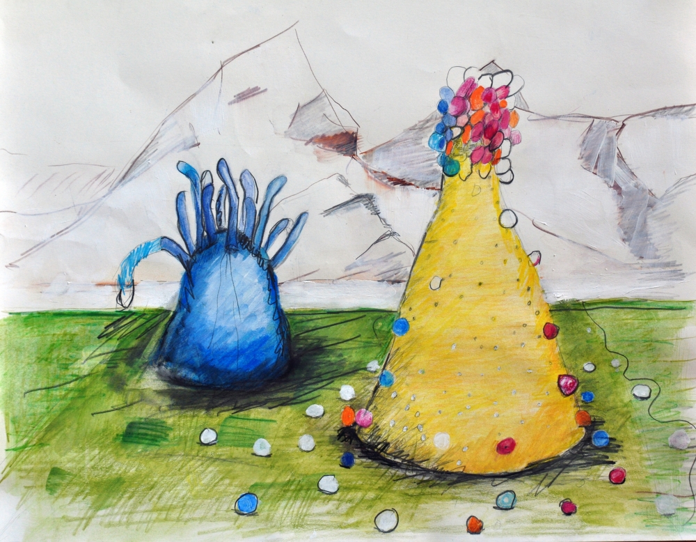 Hydra Sculpture Study , 2009 Watercolor and pencil on paper 12 x 18 in. (30.48 x 45.72 cm)