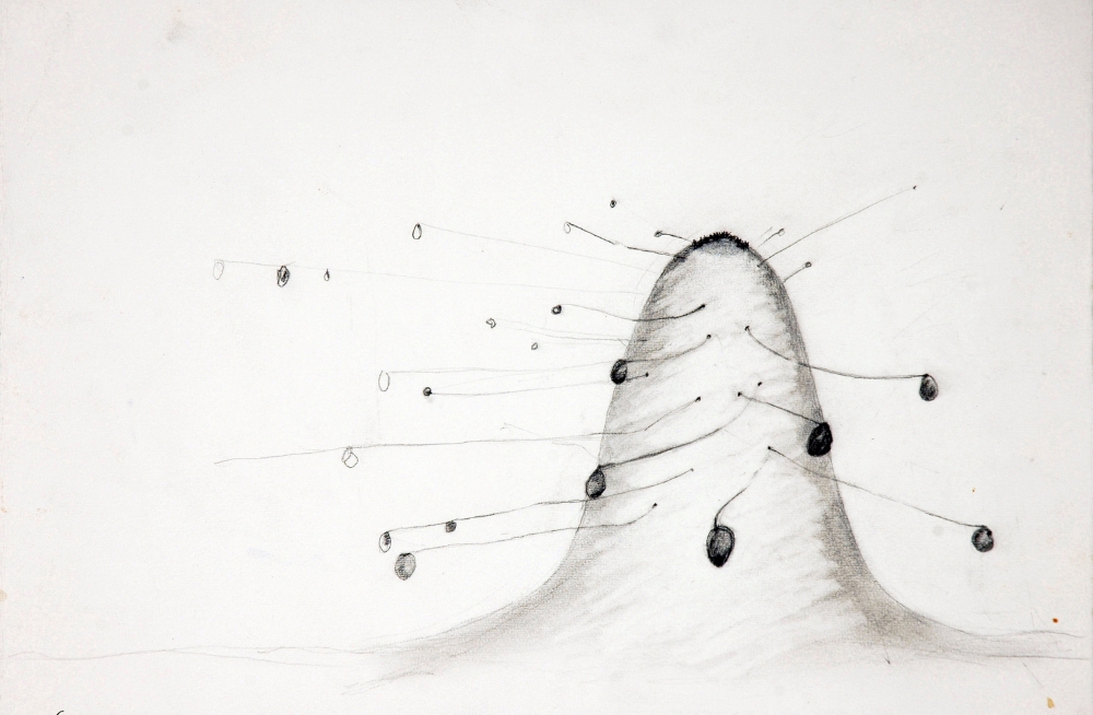 Mound Drawing , 2005 Graphite On paper 11 x 15 in. (27.94 x 38.1 cm)