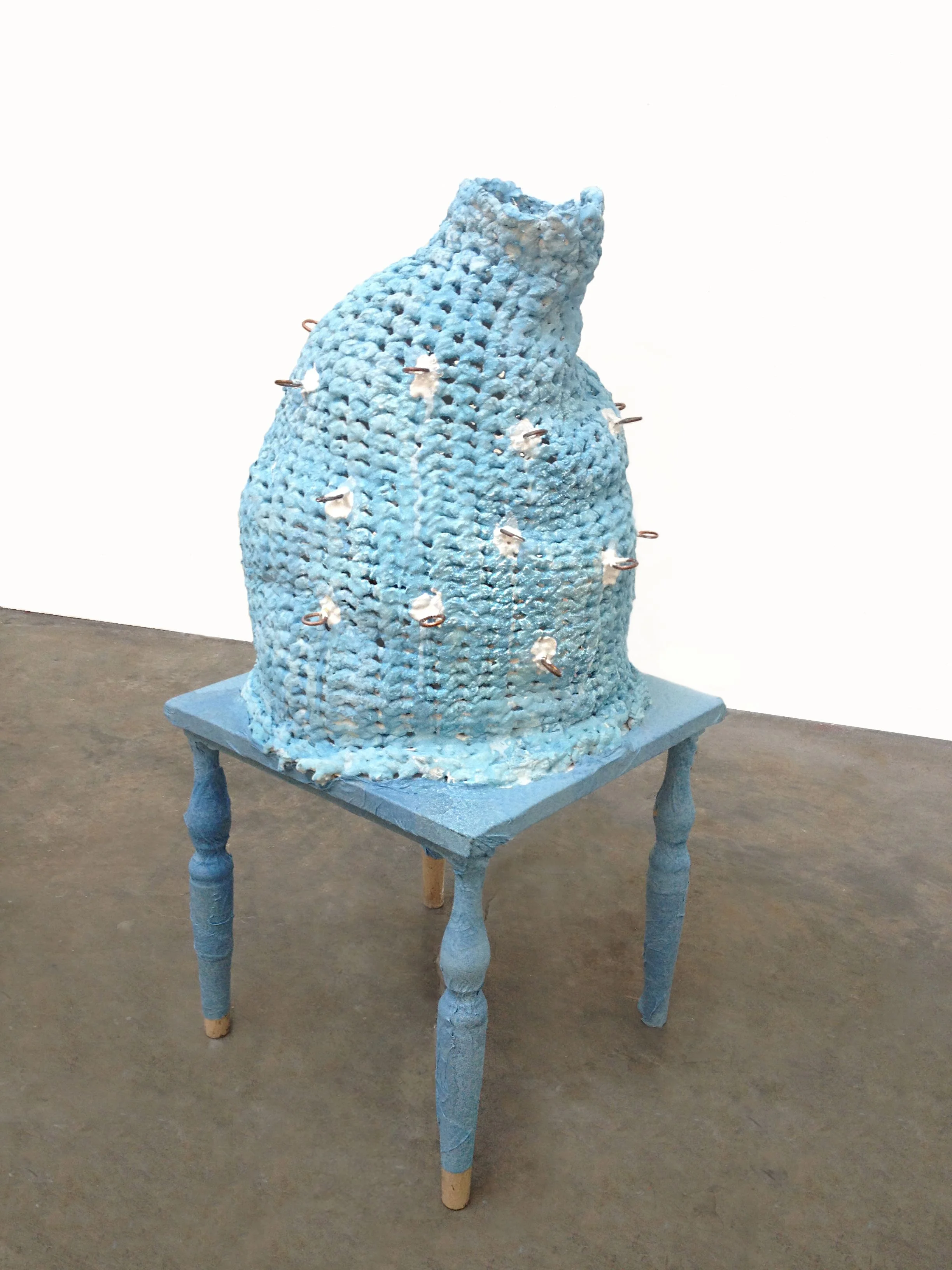 Blue Pearlinious, 2013 Cast hydrocal, concrete, pigment Dimensions variable