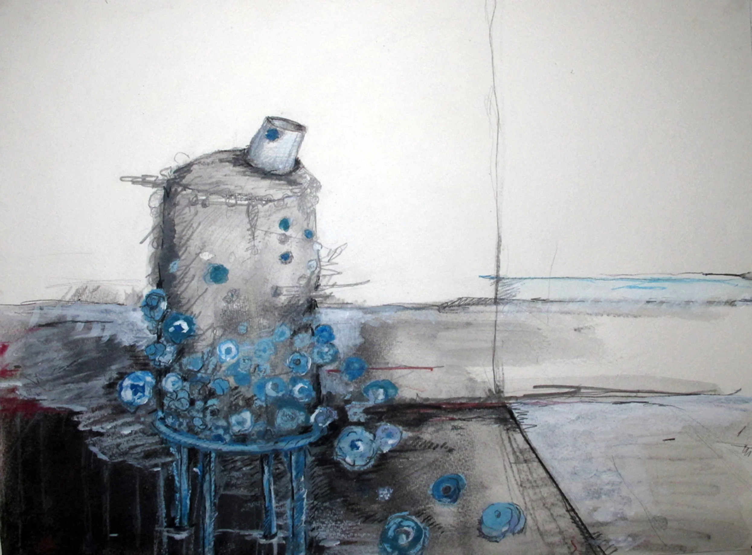 Flora Study , 2012 Watercolor, pencil on paper 12 x 16 in. (30.48 x 40.64 cm)