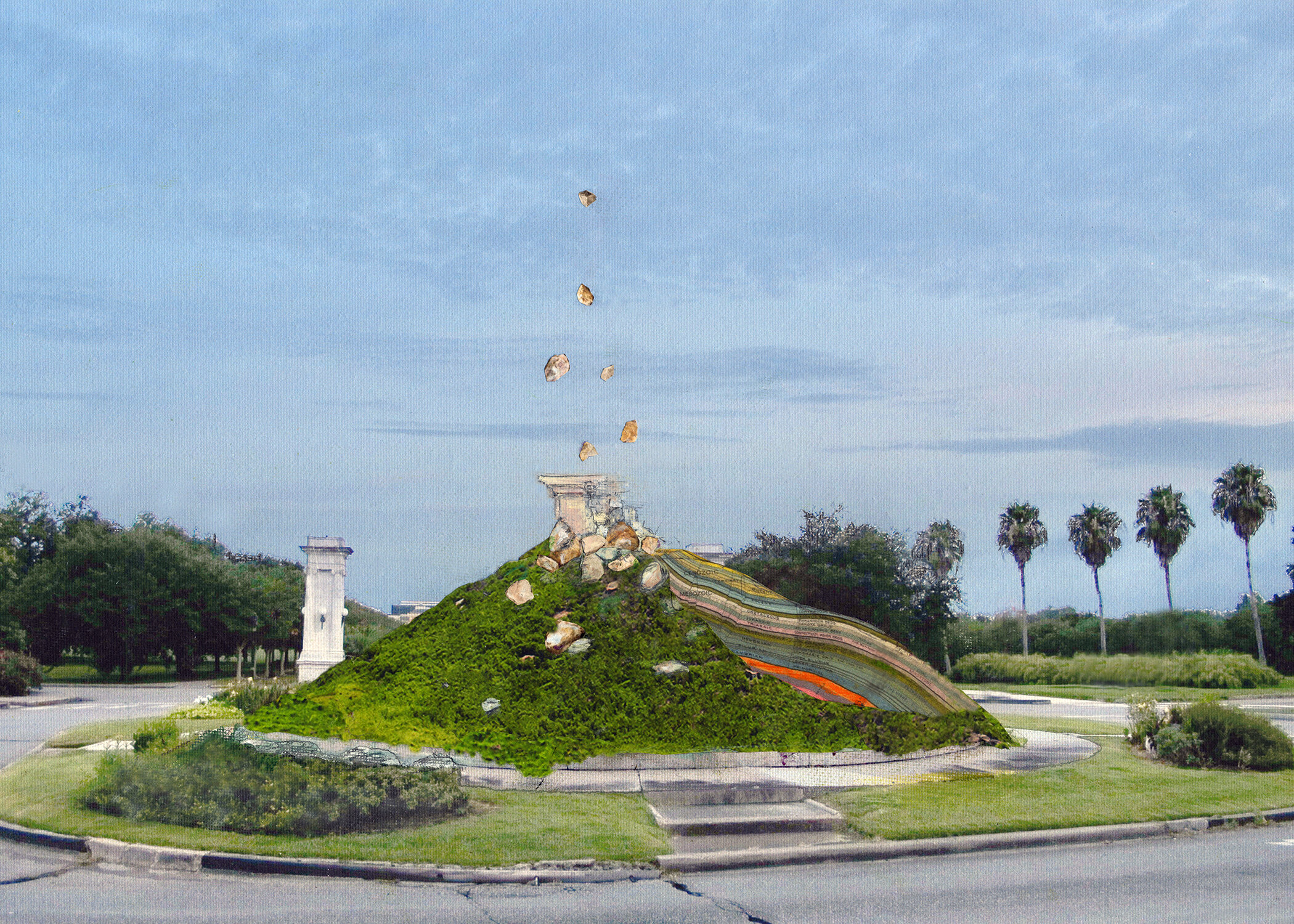 Monument , 2020 Mixed Media 18 x 14 in. (45.72 x 35.56 cm)