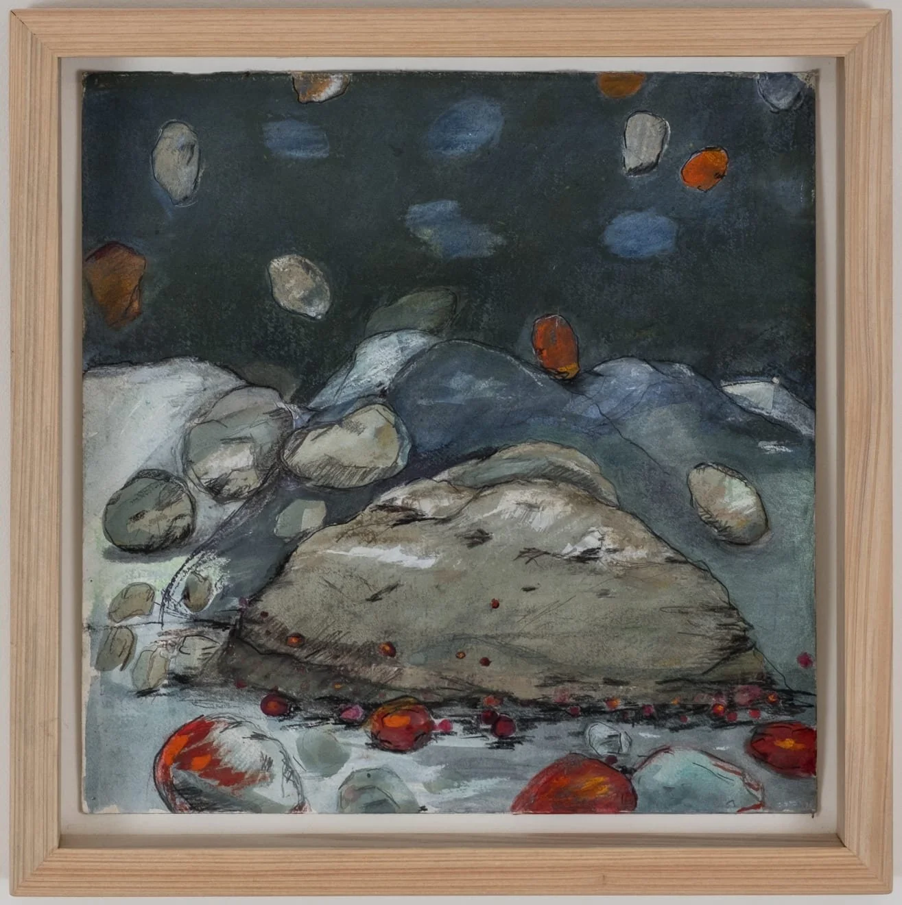    Dry Lands  , 2024 Watercolor, pencil, and pastel on paper 12 x 12 in. (30.48 x 30.48 cm) 