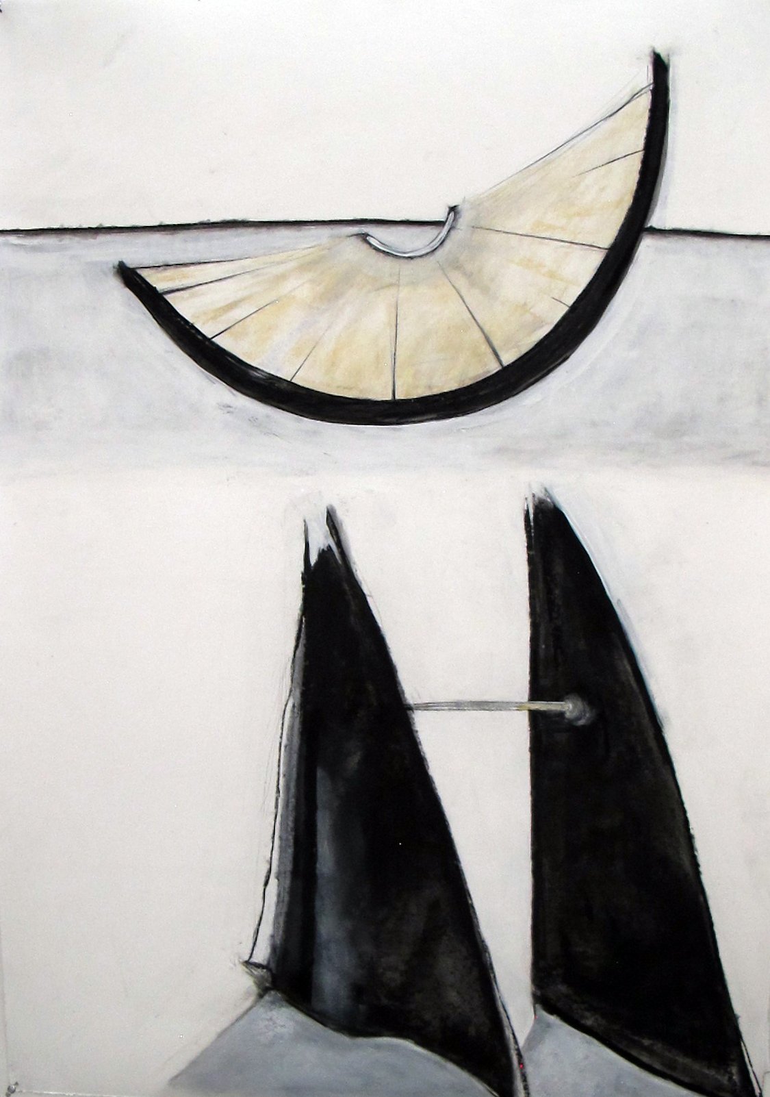    Untitled  , 2026 Charcoal, pastel and pencil on paper 37 × 31 in. (94 × 78.74 cm.) 