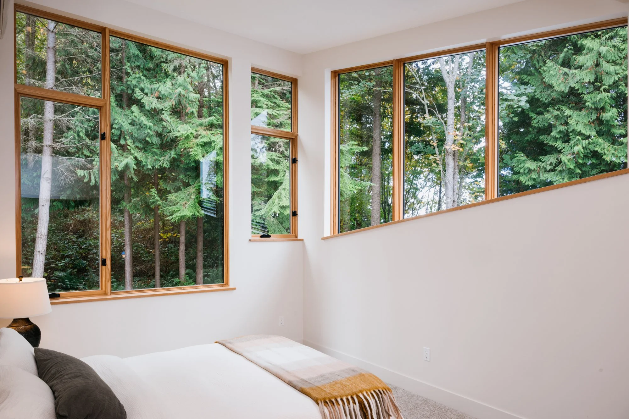 Pacific northwest home, primary suite, interior, home in the trees