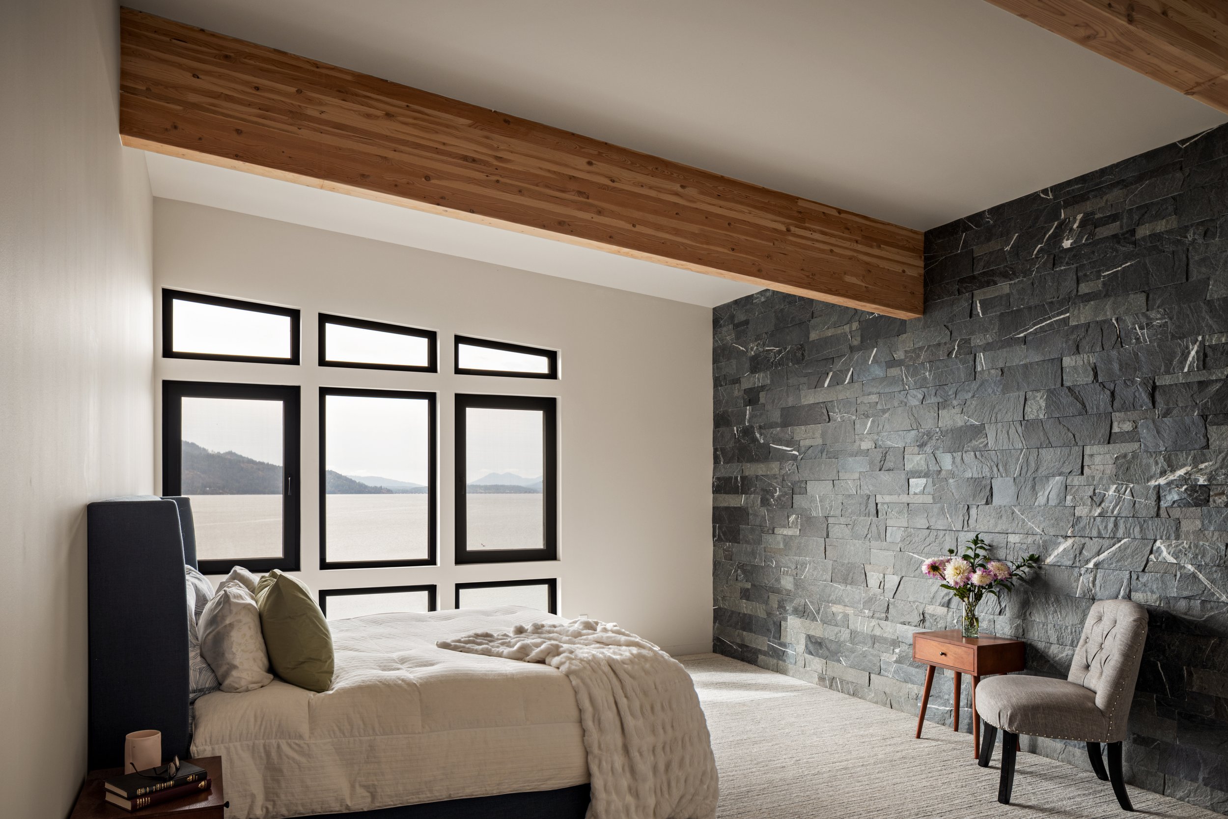 Whisky Jack, Bedroom, views, stone, feature wall
