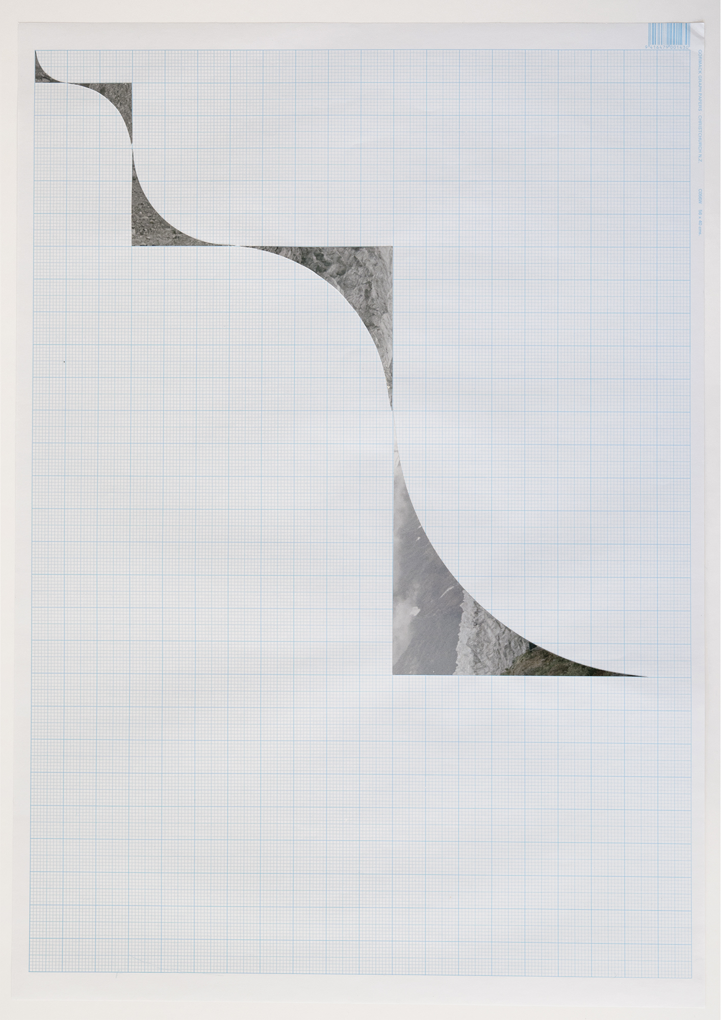   Fibonacci collage # 2, 2014 Chromogenic print on graph paper (unique print) 56 x 40cm 
