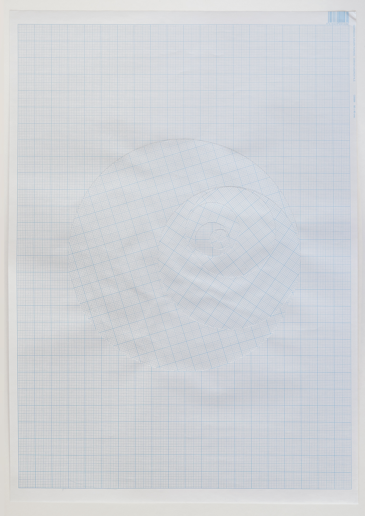   Fibonacci collage #3 , 2014 Graph paper (unique print) 56 x 40cm 