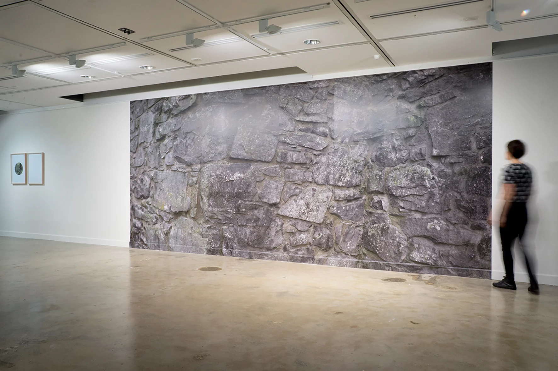 Bringing the distance near, installation view Folly wall 2014 latex-based ink-jet print 605 x 280 cm