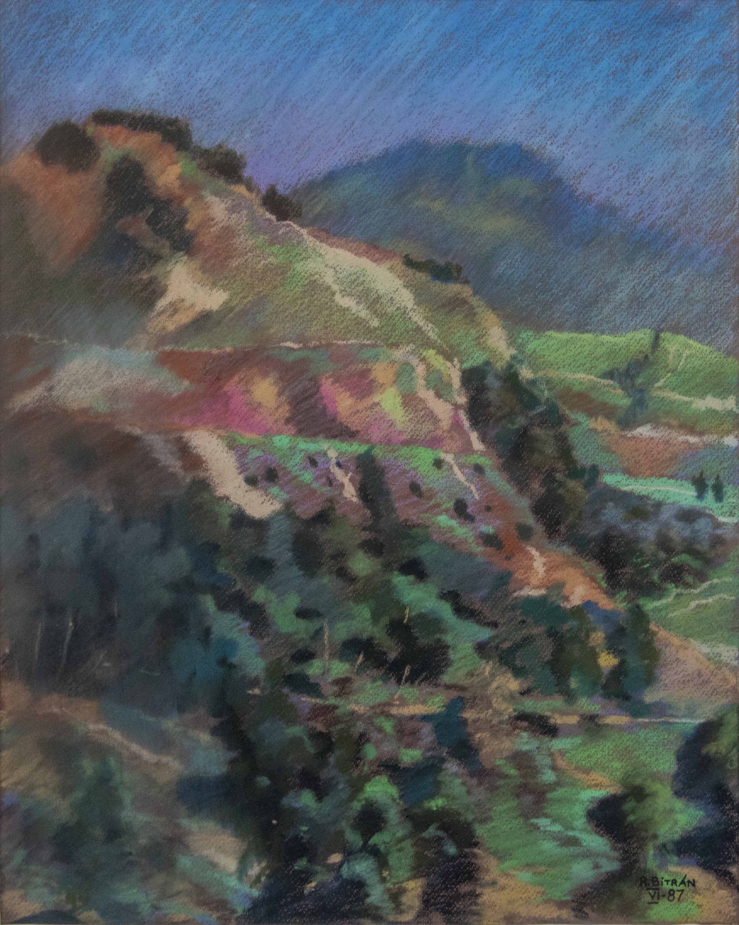 La Pirámide. 1987. Pastel on paper. 9.6 x 17.1 in - Pastel sobre papel. 34,5 x 43,5 cm..jpg