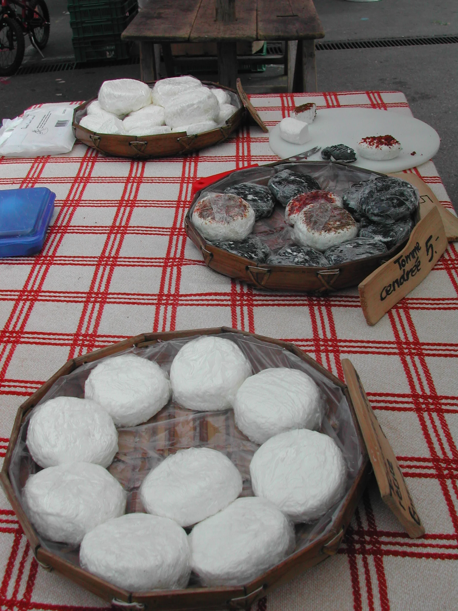 Local cheeses at the vevey market