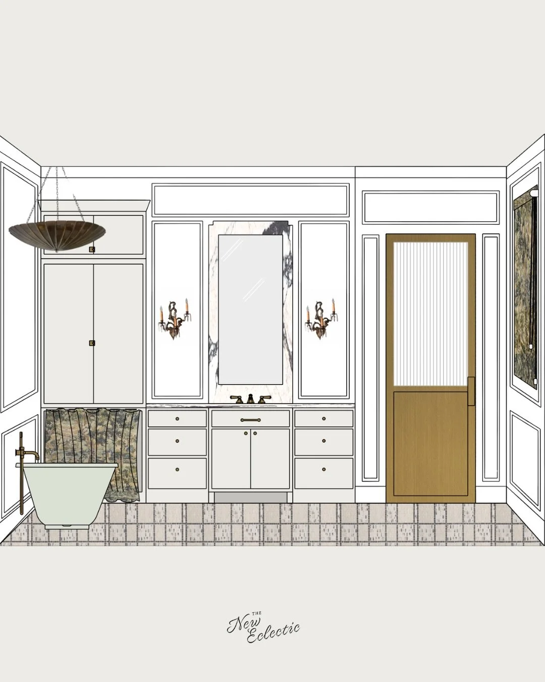 One of two bathrooms in this primary suite underway. His &amp; hers bathrooms because sharing counter space is overrated.