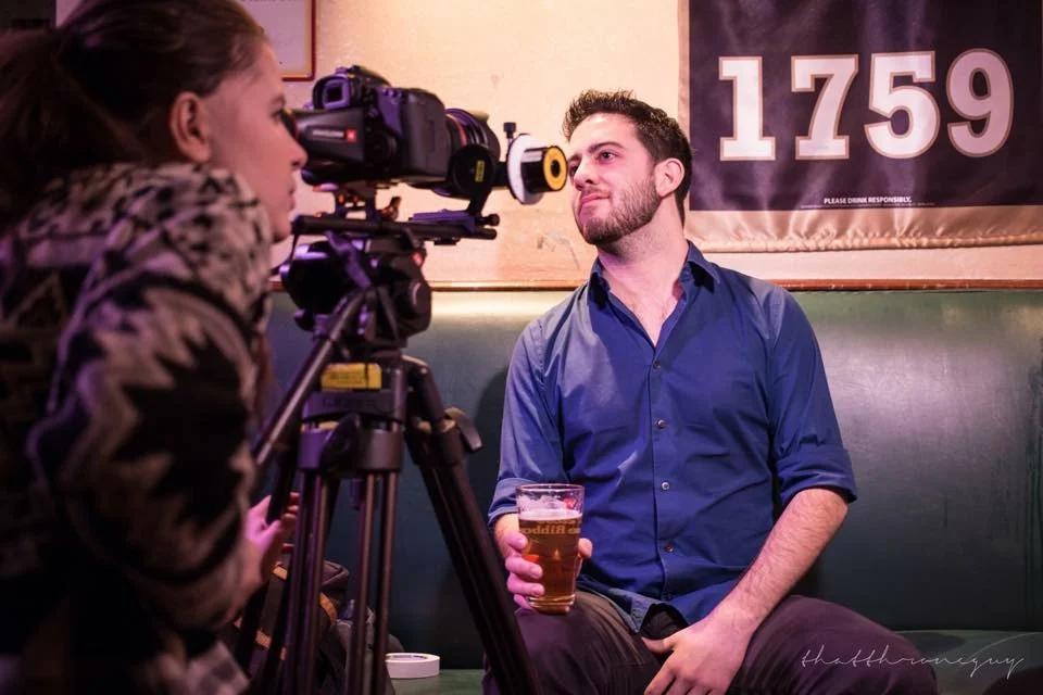 On set for MILLENNIAL ROMANCE