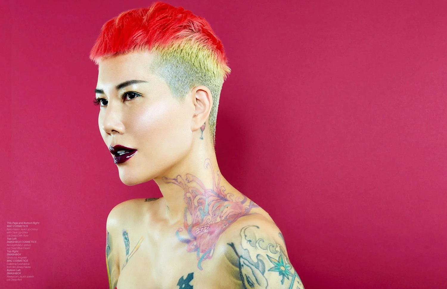 Creative beauty editorial by Daniella Hehmann, showcasing close-up skin texture and avant-garde makeup artistry.