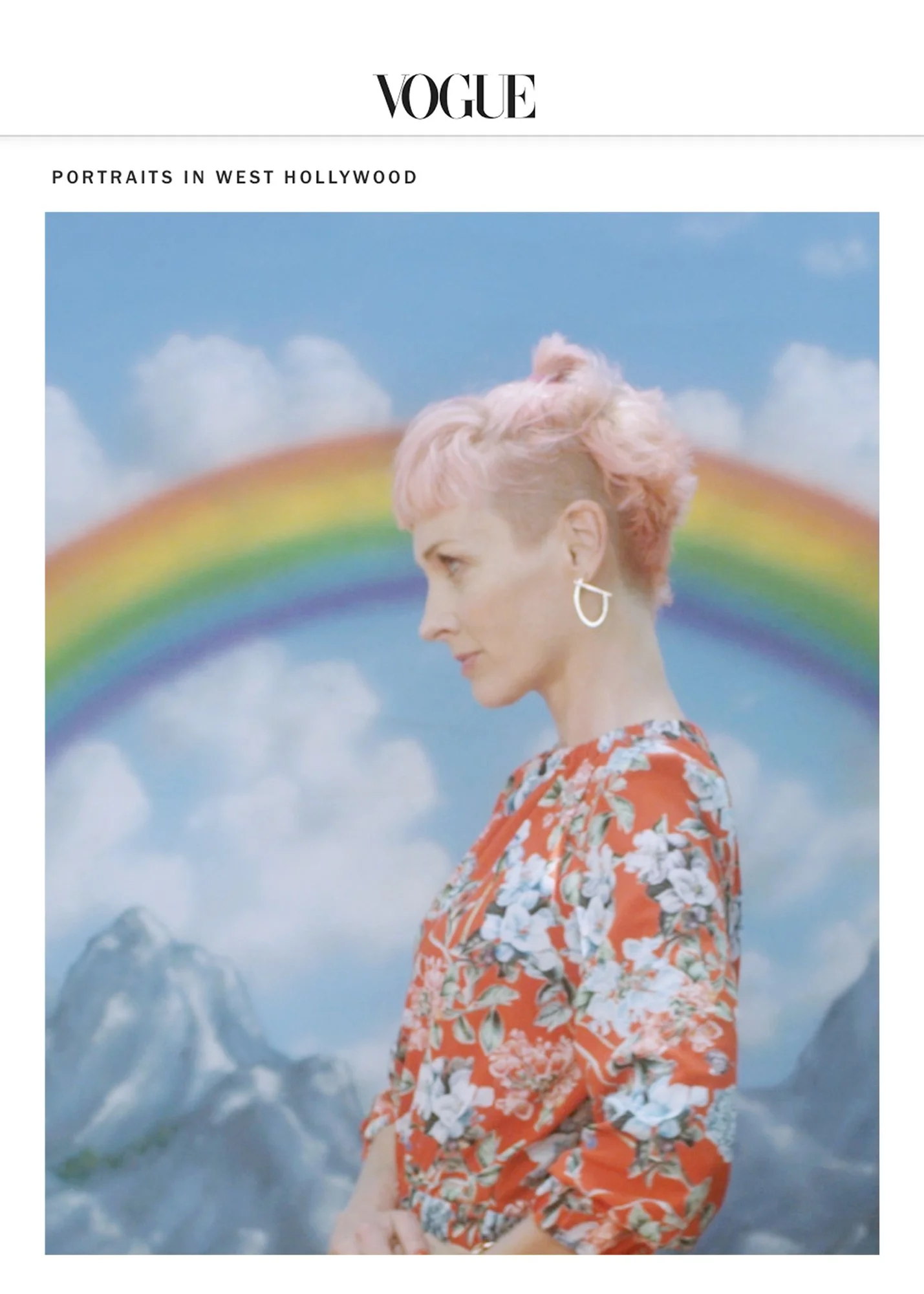 Portrait of Daniella Hehmann (M.A.) for American Vogue, featured in an interview section "Portraits of West Hollywood'. A testament to her standing in the international photography and fashion scene