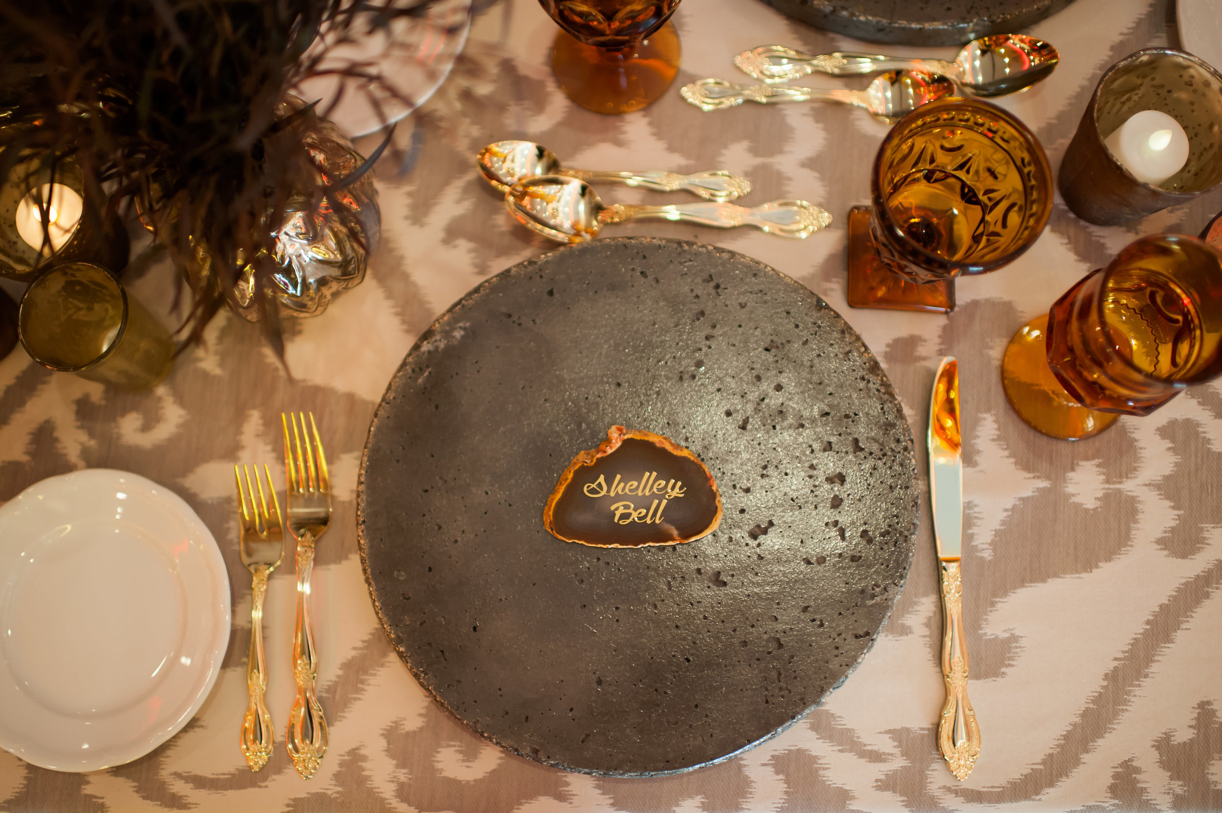 Decorative Lava Stone Charger Plate