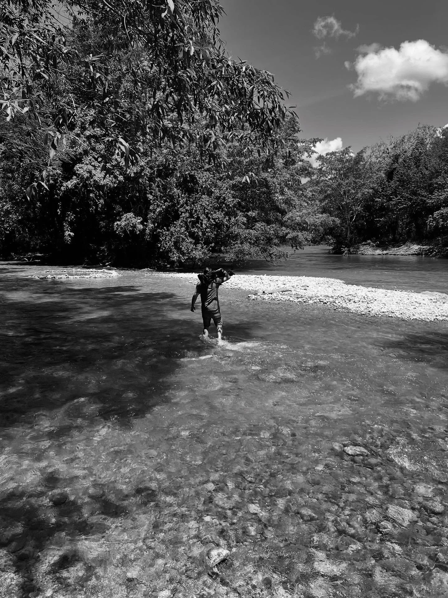 Cameraman in Water - Belize - 2025 #camera #cameraman #documentary #reality #river #stream #water #jungle #tv #television #belize #travel