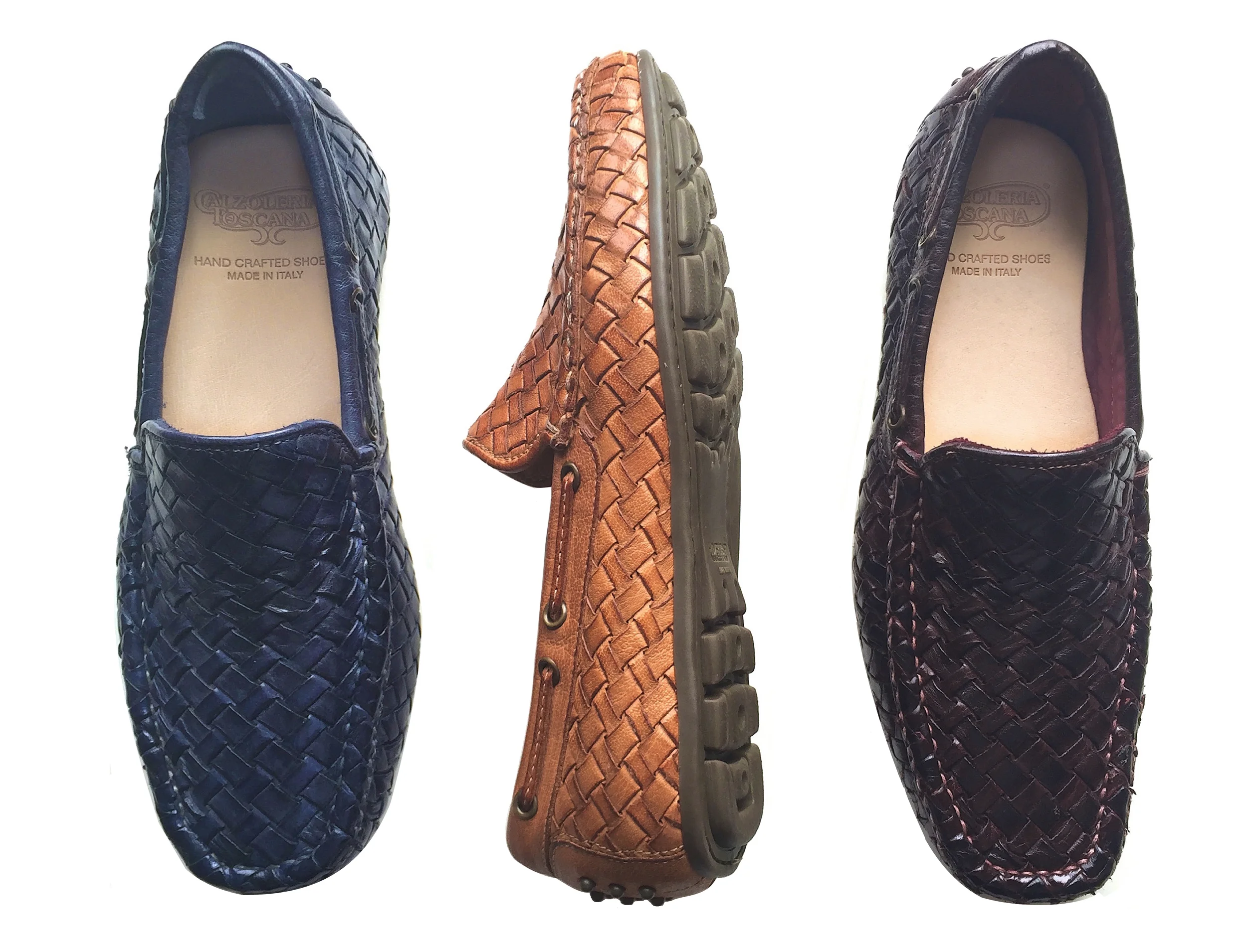 Style # A748: Denim Blue, Brick, Burgundy Dip-Dyed Buffalo Calf leather Slip On Sizes available: 8 to 14 US, including half sizes