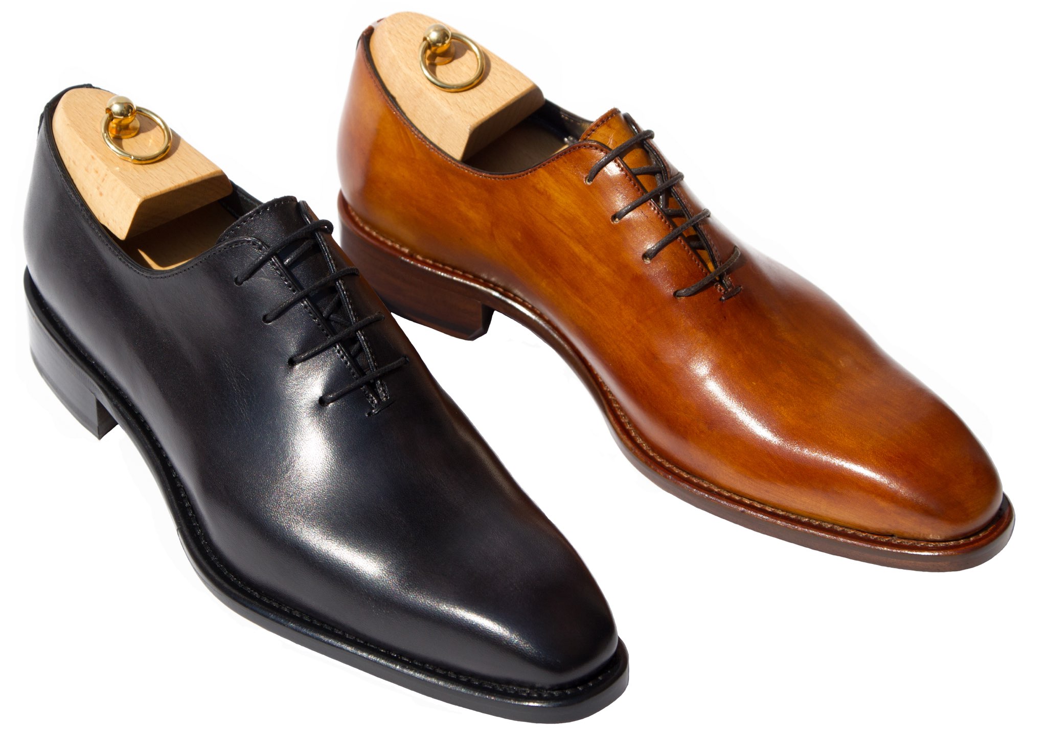 Style # 9973: Graphite, Dark Caramel Artisan Hand-painted Cayenne Calf Wholecut Balmoral Sizes available: 7 to 14 US, including half sizes