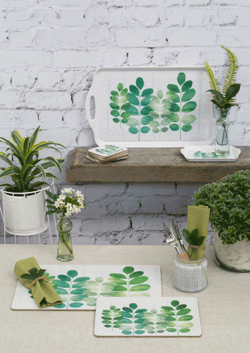  NATURE - placemats, coasters and melamine trays 