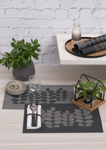  NATURE - woven PVC reversible placemat 