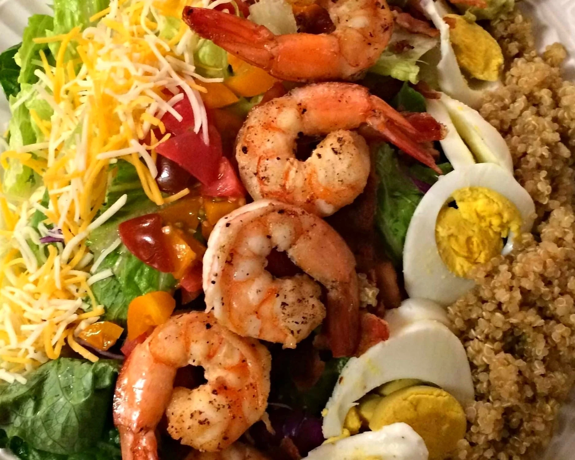 Shrimp & Quinoa Cobb Salad - tev Cooks 2016