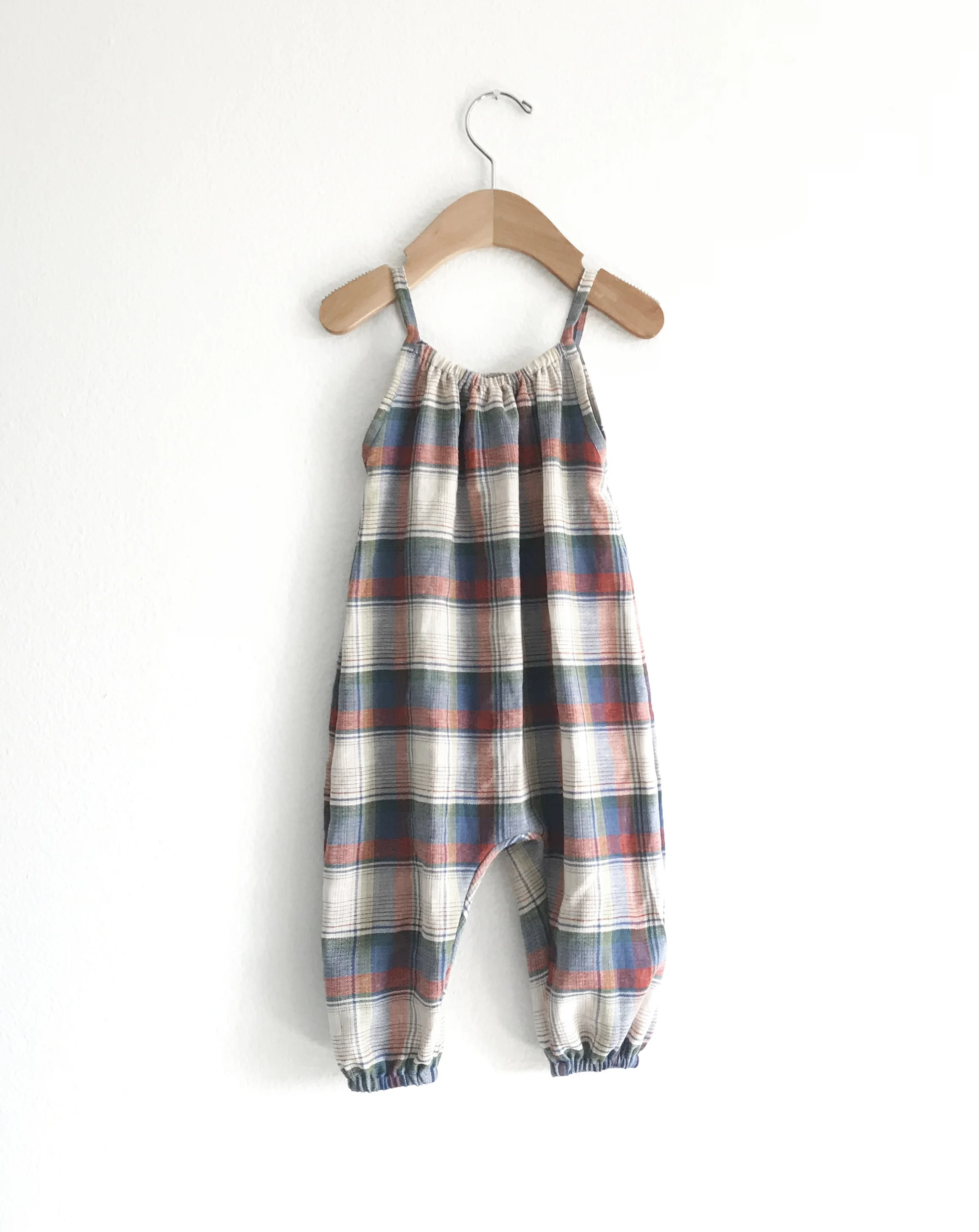 QLT STUDIO | Modern Plaid Boho Toddler Romper