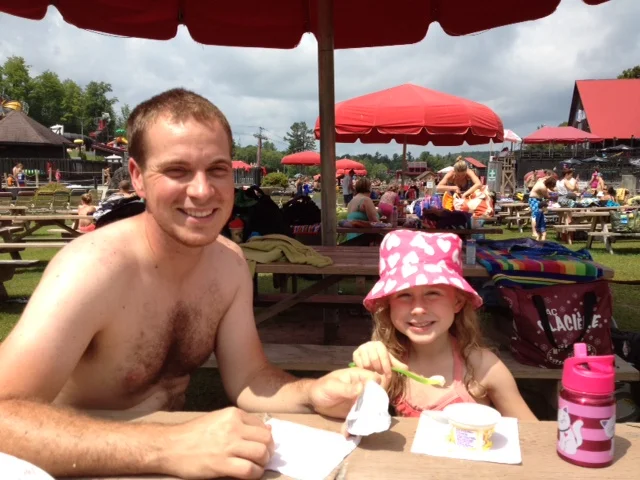 Enjoying our picnic lunch